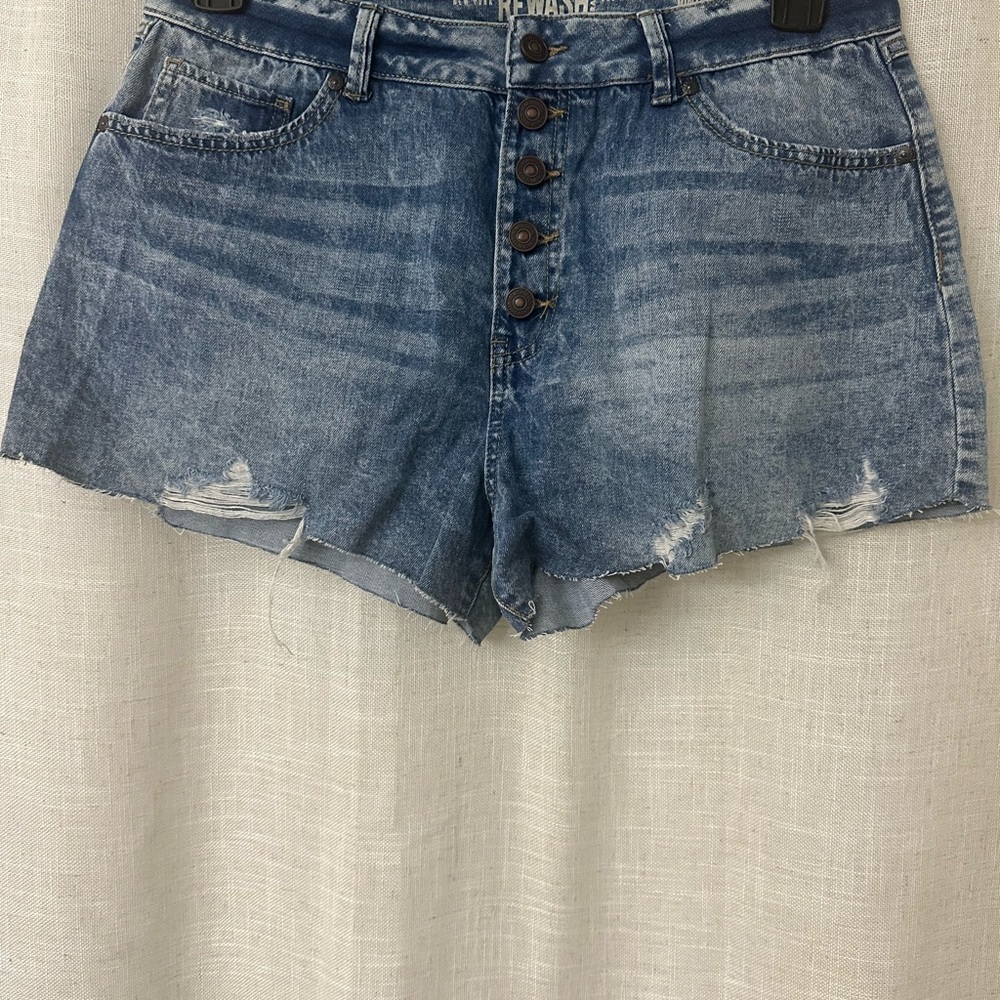 Rewash Distressed Blue Jean Shorts